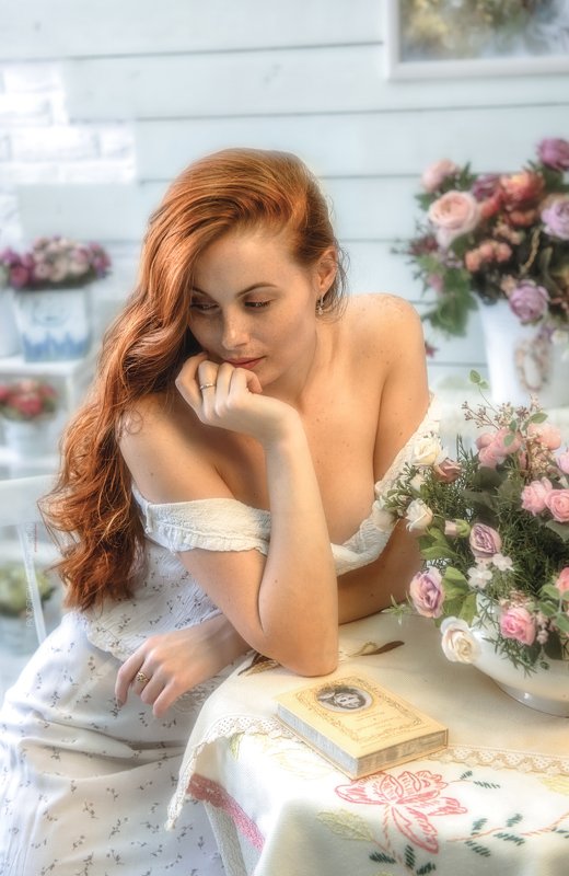 девушка прованс стихи рыжая портрет Стихиphoto preview