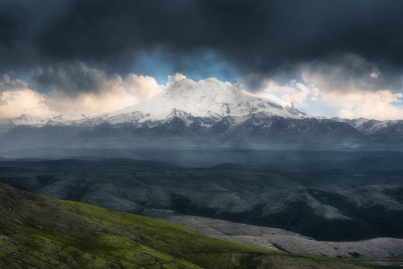 гроза, горы, эльбрус, бермамыт, карачаево-черкесия, пейзаж Непогодаphoto preview