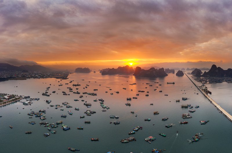 campha, vietnam, halong, drone, traviel Bai Tu Long Bayphoto preview