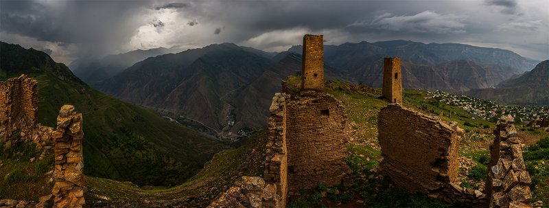 природа, пейзаж, горы, кавказ, природа россии, дикая природа, закат, свет, облака, вечер, весна, *photo preview