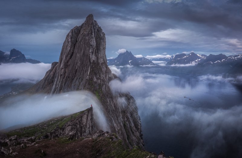 сенья, сегла, норвегия Облачный водопадphoto preview