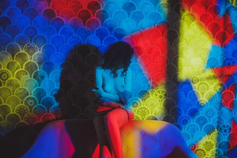 цвет, витраж, ню, женский портрет Витражphoto preview