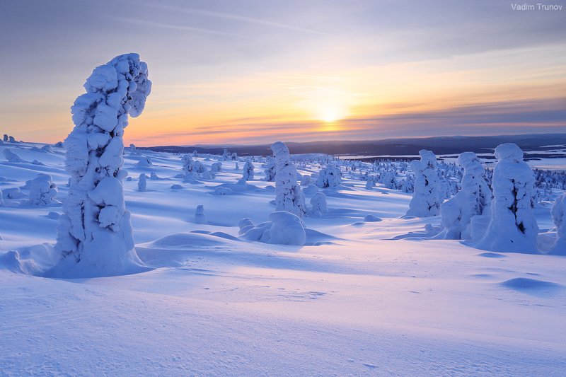 кольский, север, заполярье Мороз снежком укутывал...photo preview
