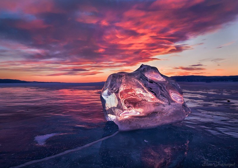 байкал,лед,пейзаж,закат,огненный,фототур,природа,россия,облака Ледяной бриллиантphoto preview