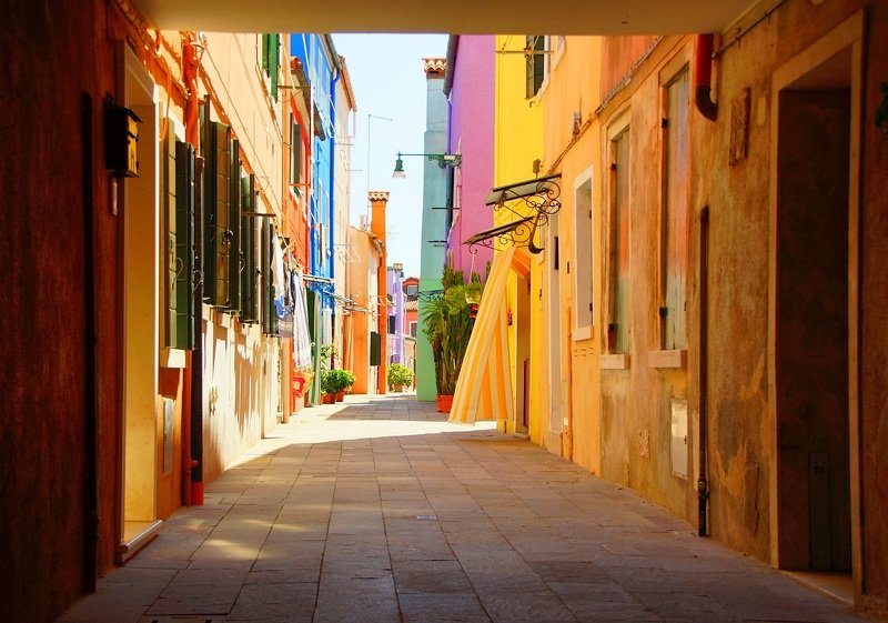 island, sea, lagoon, light, shadow, mood, house, bright, color, symbol, street, history, architecture, summer, morning Morning of bright colorsphoto preview