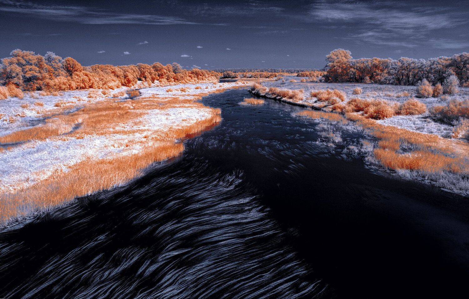 Сезон медленных рек.. Автор: Sixten ( Сергей ) infrared,ик-фото,инфракрасное фото, инфракрасная фотография, пейзаж, лето, Sixten ( Сергей )