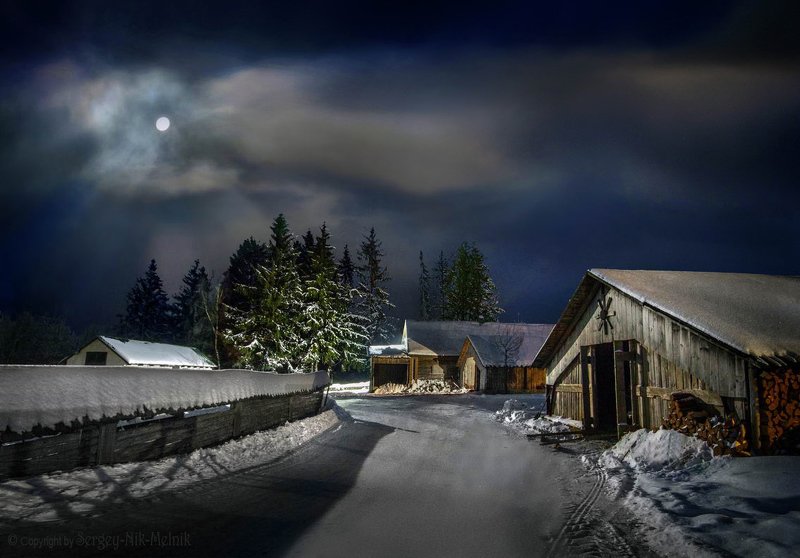 беларусь, звезды, зима, луна, мороз, ночь, снег, замок, гольшаны, вечера-на-хуторе, озерцо, логойск, дудутки Дела идут, контора пашет… фото превью