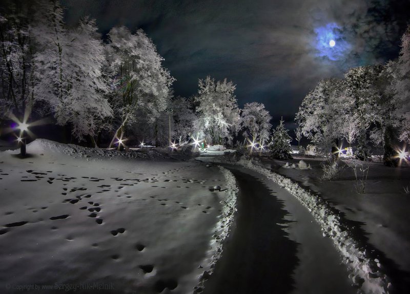 беларусь, звезды, зима, луна, мороз, ночь, снег, озерцо, логойск, дудутки, вечера-на-хуторе, фотограф-интерьеров-в-минске Дорожка в зимнюю сказку, которая и не пришла… фото превью
