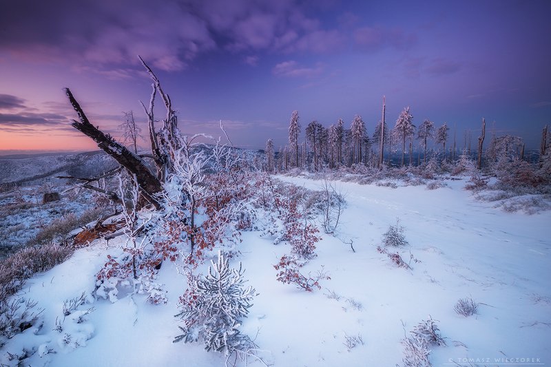 poland, polish, landscape, sunrise, sunset, colours, winter, awesome, amazing, adventure, travel, beautiful, morning, snow, frozen, light, mountains Just before sunrisephoto preview