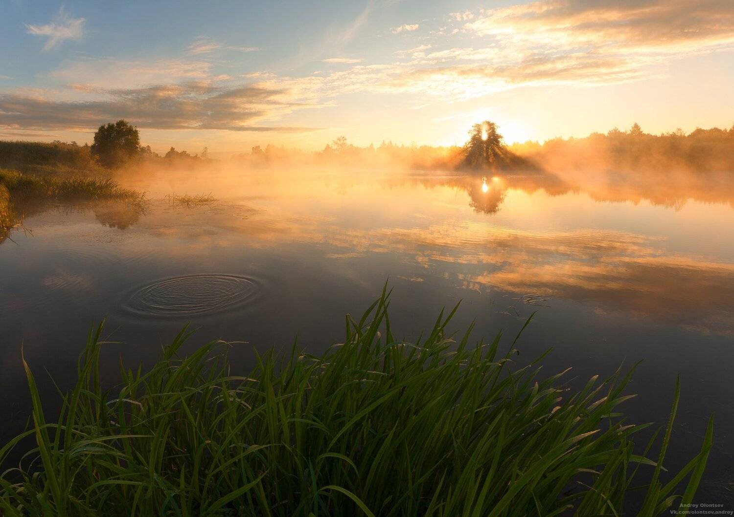 Хорошее начало дня. Автор: Андрей Олонцев солнце, россия, рассвет, природа, подмосковье, погода, пейзажи, пейзаж, отражение, наукоград, красота, дубна, вода, весна, weather, water, spring, russia, reflection, naukograd, nature, moscow, landscape, dawn, canon, dubna, beauty, Андрей Олонцев