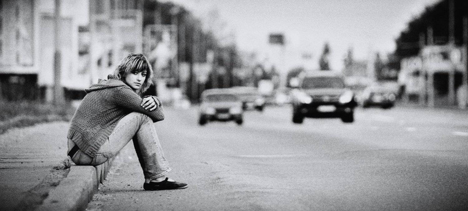 набережное шоссе, девушка, дорога, чб, Sound Wave