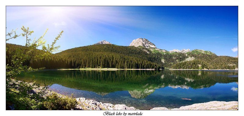 озеро панорама Черное озеро фото превью