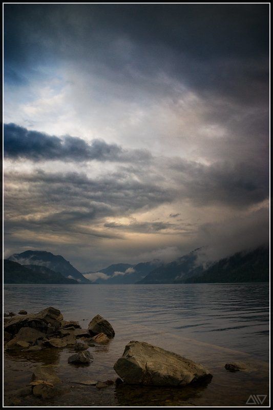 телецкое, озеро, вечер Перед грозойphoto preview