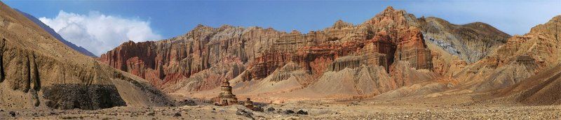непал, путешествия, панорама по дороге в Ло-Мантанг( Lo-Manthang)photo preview