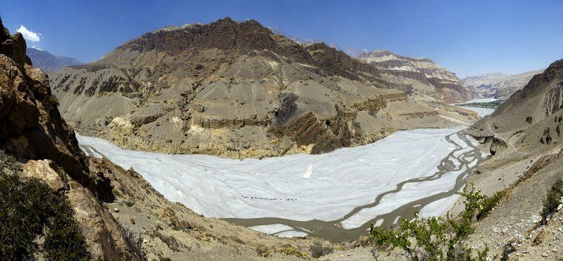 королевство мустанг, непал, путешествия, панорама,горы долина реки Калигандаки, королевство Мустанг, Непалphoto preview