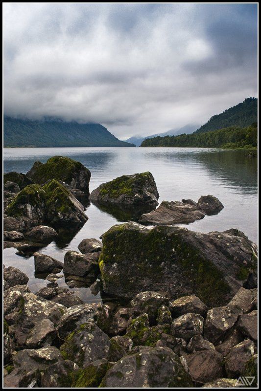 телецкое озеро, каменный залив, дождь Каменный заливphoto preview