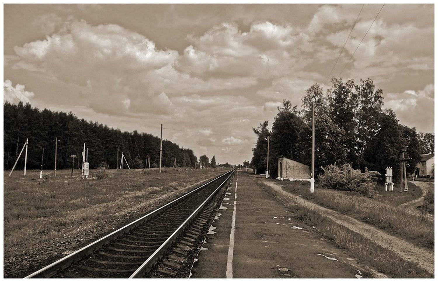 Полустанок. Автор: Александр Абалихин жд полустанок пейзаж, Александр Абалихин