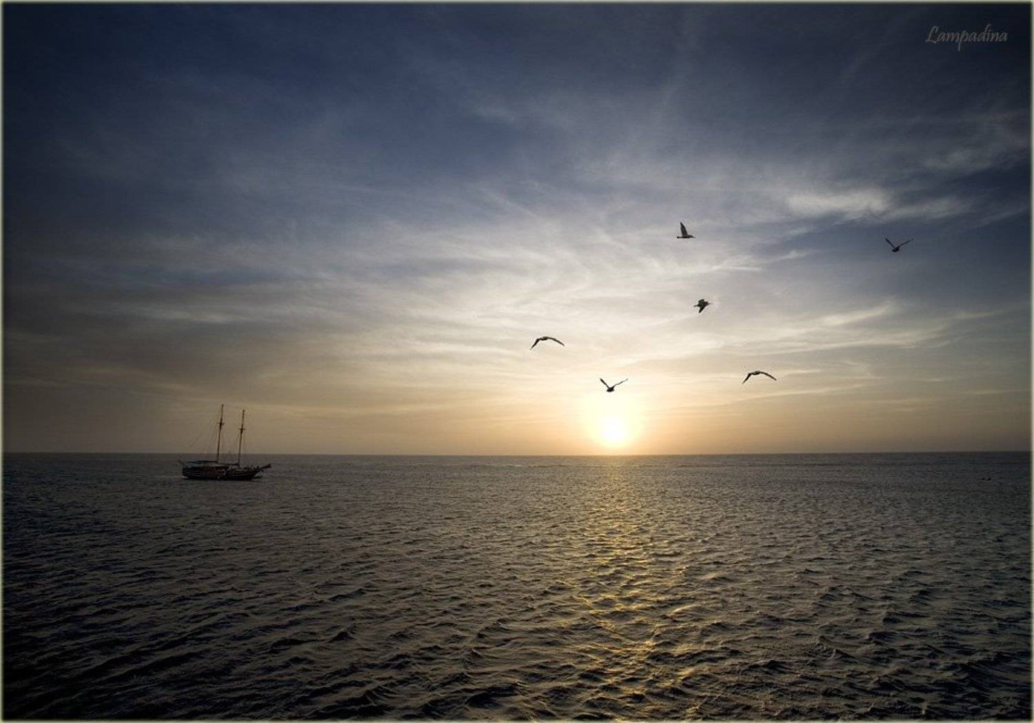 Закатно-суданская. Автор: lampadina красное море, судан, закат, яхта, чайки, lampadina