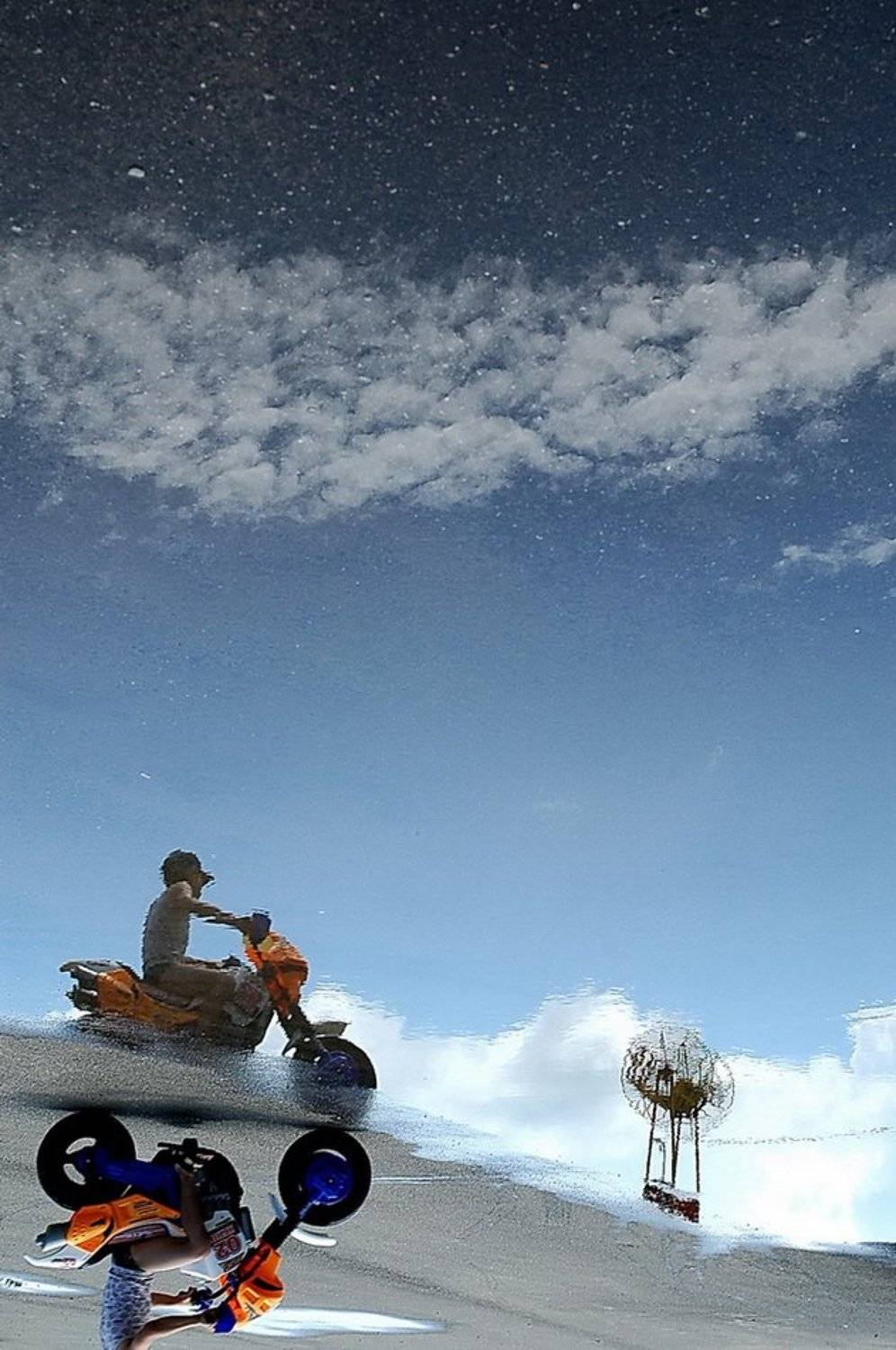 небо, велосипед, мальчик, вода, laparoskopia