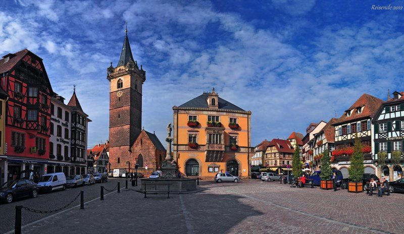 франция, эльзас, обернэ, площадь, obernai, place, marche Obernai. Place du Marchephoto preview