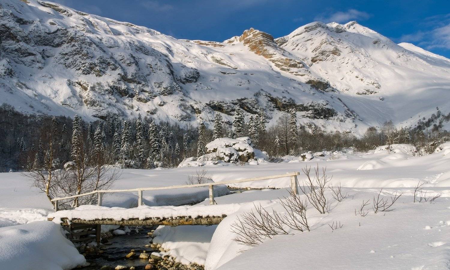 ЛАГОНАКСКИЕ ЗАРИСОВКИ. Автор: ФЁДОР кавказ, зима , река белая , фишт, ФЁДОР