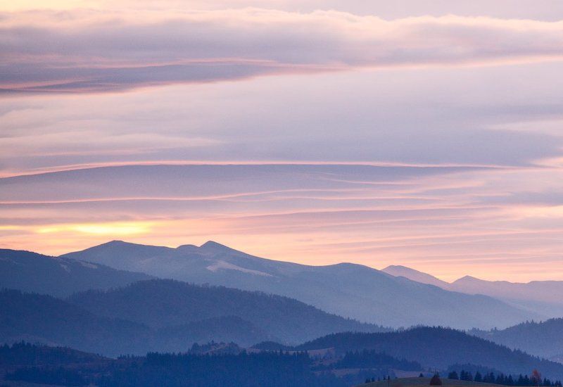 карпаты, осень, утро, горы, рассвет ...Рассветная... фото превью
