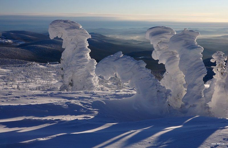 горы, шерегеш, горная шория, зима, сибирь, зима, солнце, снеговики Снеговикиphoto preview