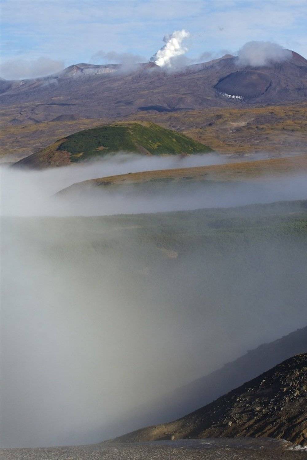 камчатка&nbsp;, вулкан горелый ,туман, Ирина Назарова