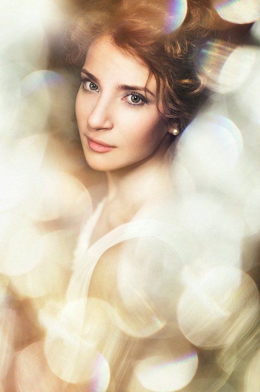портрет, девушка, старое, блики, боке ***photo preview