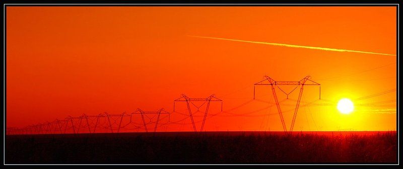 Про ЛЭП, рассвет и самолёт...photo preview