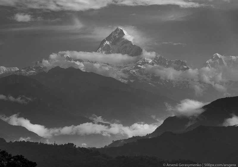 nature background, fish tail, annapurna base camp, sunlight, ice, himalayan, buddhism, mountain climbing, landmark, viewpoint, panorama, mountains, base camp, summit, destination, mardi himal, morning, cloudy, landscape, travel, nepal, machapuchare, snow, Machapuchare or Fishtail sacred summit in the Himalayasphoto preview