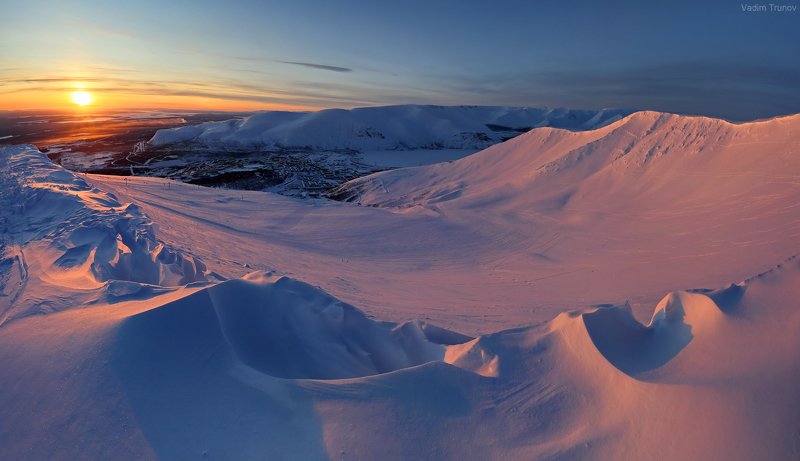 кольский, север, заполярье, хибины В последних лучах закатаphoto preview
