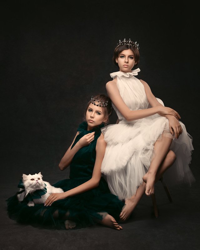 цвет, портрет, сказка, арт, макияж, королева, прическа, драма, белый, сиамский, пушистый, портрет, фешн, мода ***photo preview