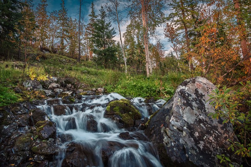 таймыр, заполярье, север, крайнийсевер, арктика, тундра, закаты, рассветы, река, водопад, озеро, деревья, горы, лес, тундра, осень, вода Таймыр осеннийphoto preview
