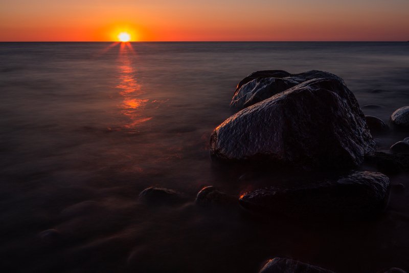stone,sunset,sea,balticsea,latvia,longexposure,light,orange, Stoneguardsphoto preview