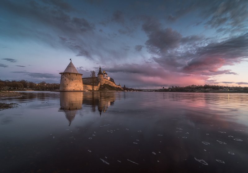 закат, псков, река, весна, апрель Апрельский закатphoto preview