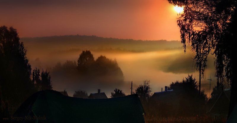рассвет-туман, рассветы, рассвет-на-реке Нежданный рассвет спозаранкуphoto preview