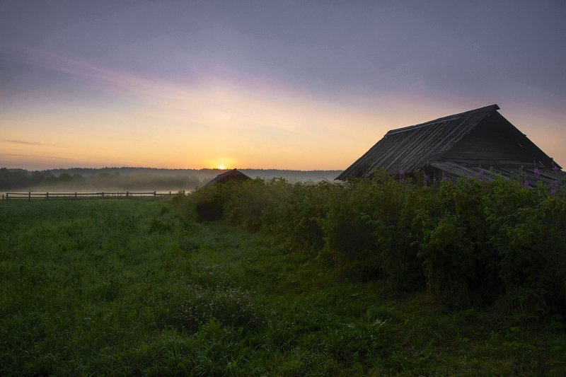архангельская обасть, белая ночь, русский север, заброшенные деревни Белая ночьphoto preview