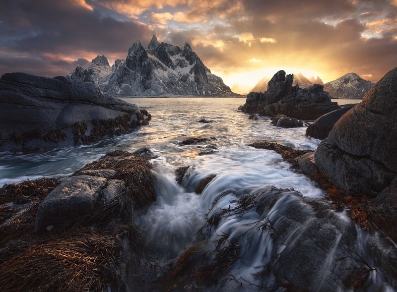 landscape, seascape, sunset “Arctic in love”photo preview