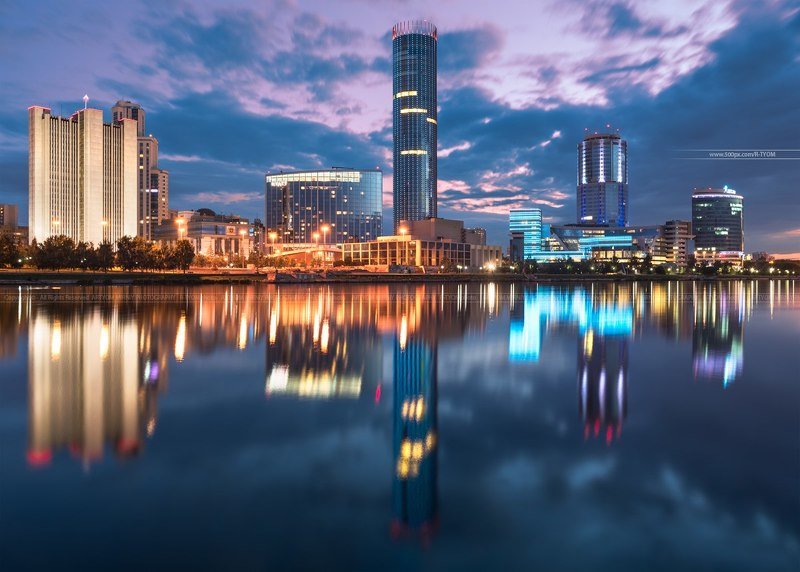 capriccio, veduta, photoartist, ведута, каприччио, фотохудожник, екатеринбург, россия, сити, небоскреб, артем мирный, artyom mirniy, арт, артмир, река, облака, длинная выдержка, ekaterinburg city, russia, long exposure Екатеринбург-Сити фото превью