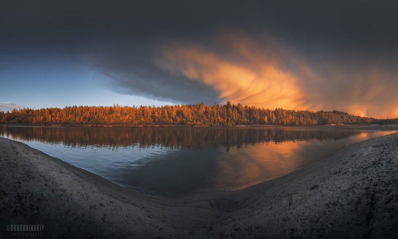 гроза, туча, озеро, закат Тучаphoto preview