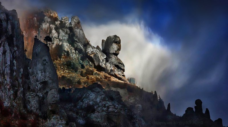 каменные-монстры-крыма, горы, скалы, водопад, джур-джур, зеленогорье, панагия, алушта, демерджи, крым, симеиз, чатырдаг Оно на Демерджиphoto preview