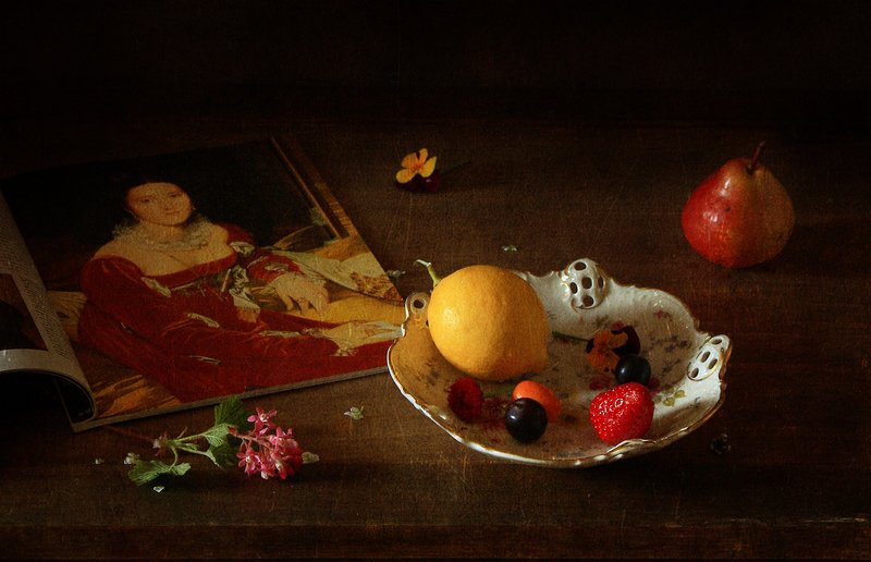 натюрморт Натюрморт с журналом. Madame de Senonnes фото превью