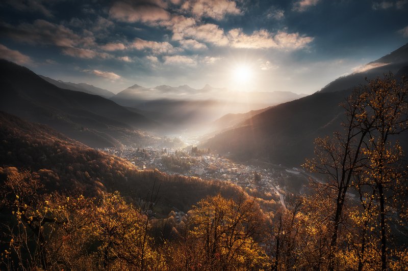 рассвет, горы, красная поляна, сочи, кавказ, пейзаж Рассвет над Красной Полянойphoto preview