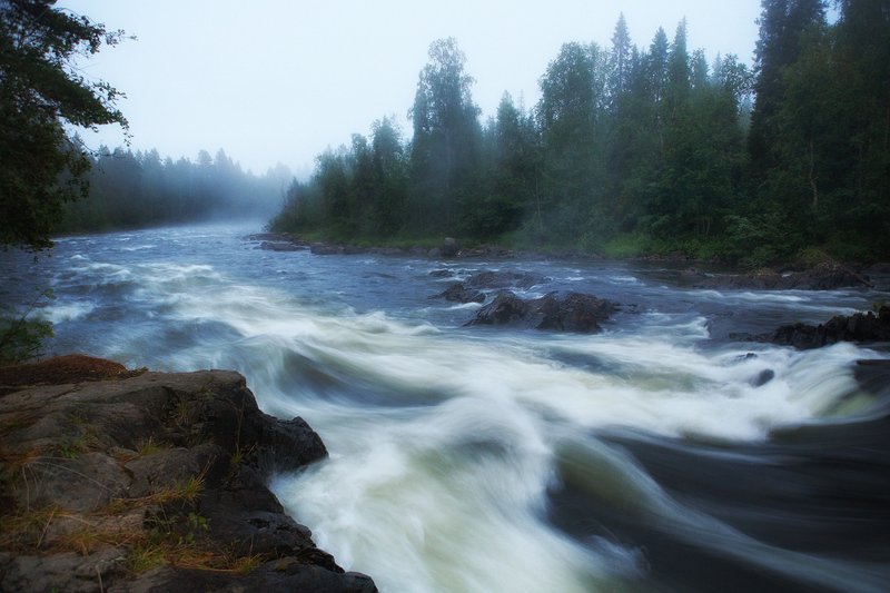 кольский, закат, вода, белые ночи Умба, Падун на Низьме фото превью