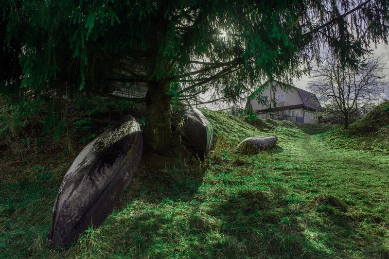 лодка, закат, пейзаж, река, керженец, старая лодка, landscape, sunset Лодки на берегу Керженцаphoto preview