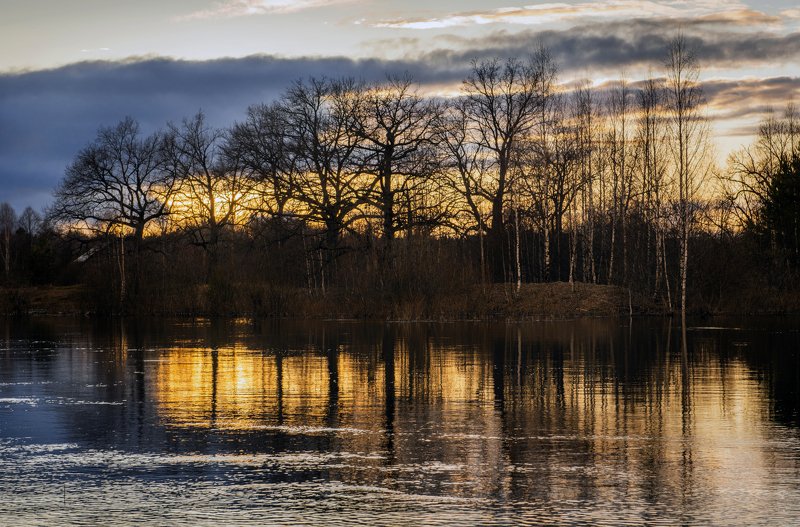 пейзаж, россия, река, керженец, вода, отражения Огненный закатphoto preview