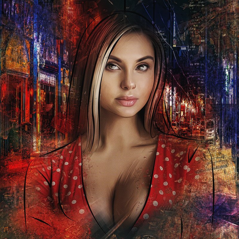 арт-портрет по фото из инстаграма фотограф @sean_archerphoto preview