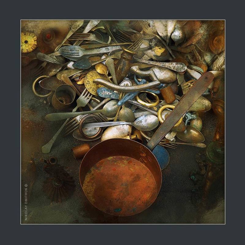 натюрморт ложкивилки. блошиный рынок. Гданьскphoto preview