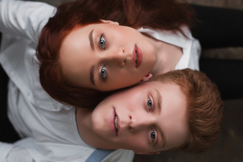 couple, portrait,  redheads  Yin Yangphoto preview